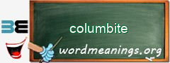 WordMeaning blackboard for columbite